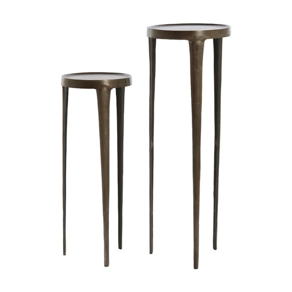 Kovové okrúhle odkladacie stolíky v súprave 2 ks 35x35 cm Tobias – Light & Living-image-2