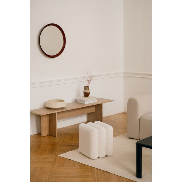 Béžový taburet z textílie buklé Radd – noo.ma-image-1