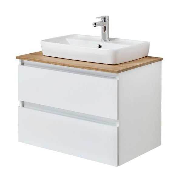 Biela závesná skrinka bez umývadla 75x53 cm Set 360 - Pelipal-image-2