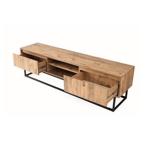 TV stolík v borovicovom dekore Belinda, šírka 140 cm-image-1