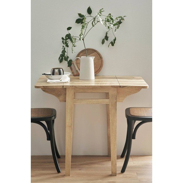 Rozkladací jedálenský stôl s prídavnou doskou z mangového dreva 43,5x60 cm Derri – Ellos Home-image-3