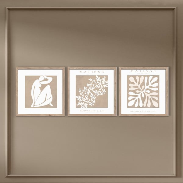 Obrazy v súprave 3 ks 30x30 cm Matisse – Styler-image-3