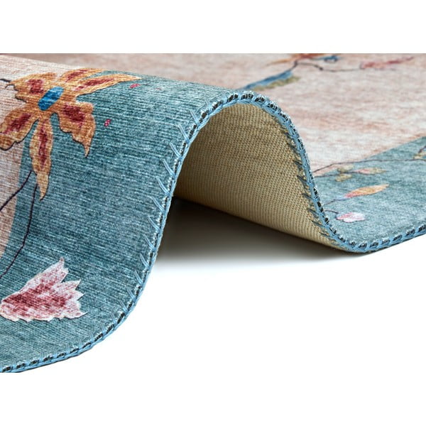 Krémovobiely/tyrkysovomodrý koberec 120x160 cm Amira – Hanse Home-image-2