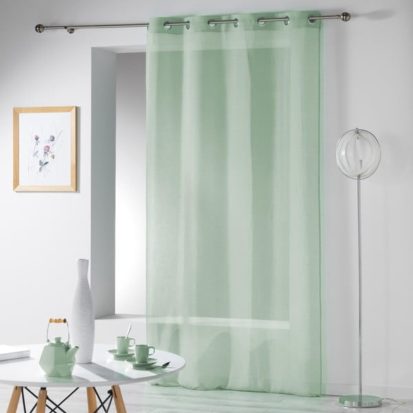 Svetlozelená záclona 140x280 cm Telma – douceur d'intérieur-image-2