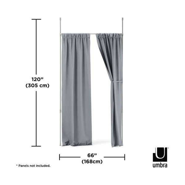 Oceľový deliaci rám na záves v striebornej farbe Anywhere – Umbra-image-4