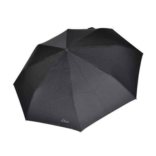 Čierny skladací dáždnik Super, ⌀ 98 cm
