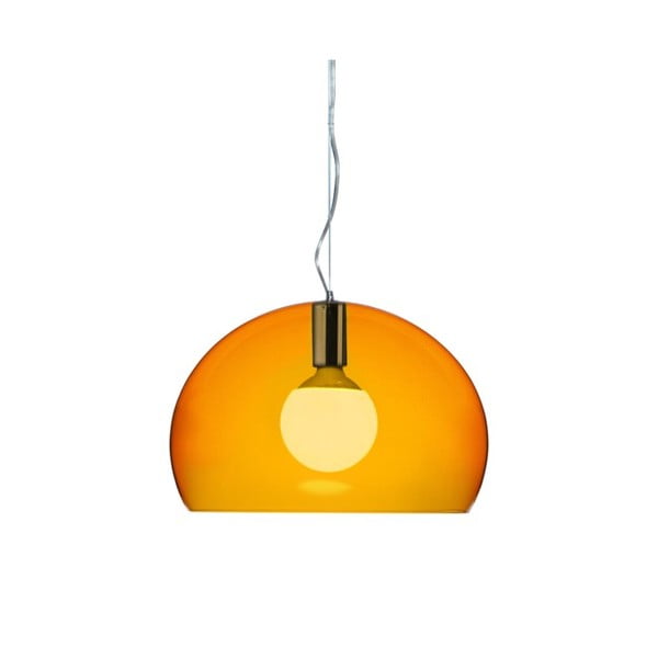 Oranžové stropné svietidlo Kartell Fly, ⌀ 38 cm