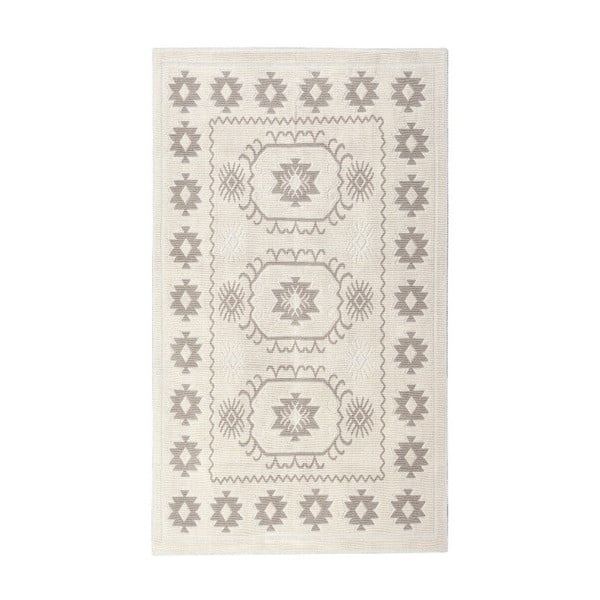 Krémový bavlnený koberec Floorist Emily, 80 x 300 cm