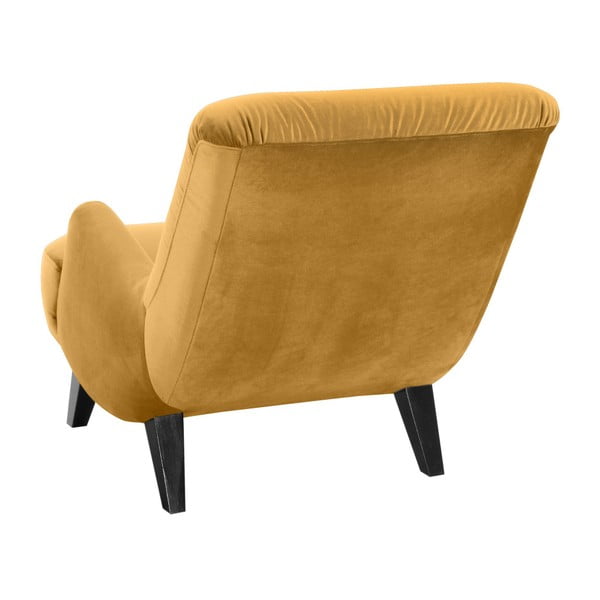 Žlté kreslo s čiernymi nohami Max Winzer Brandford Suede-image-1