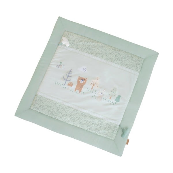 Svetlozelená detská hracia podložka 100x100 cm Woodland Buddies – Roba