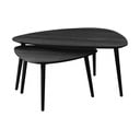 Čierne konferenčné stolíky v súprave 2 ks 70x100 cm Adda – Unique Furniture