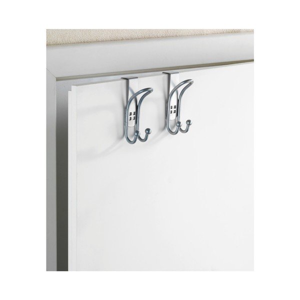 Súprava 2 závesných háčikov na dvere v striebornej farbe Wenko Door Hook-image-4