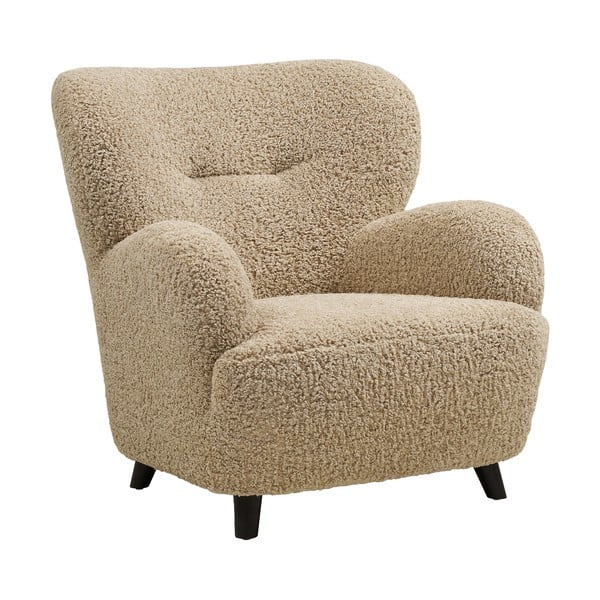 Svetlohnedé kreslo z textílie buklé Lunaro – House Nordic