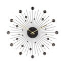 Hodiny v čiernej farbe Karlsson Sunburst, ø 50 cm