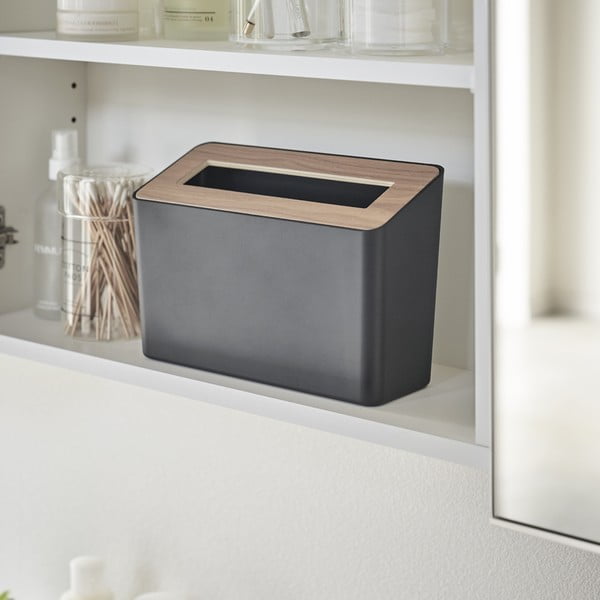 Čierny stolový kôš na odpadky Yamazaki Rin, 2,3 l-image-1