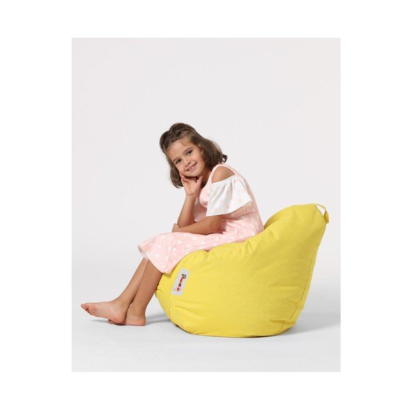 Žltý detský sedací vak Premium – Floriane Garden-image-1