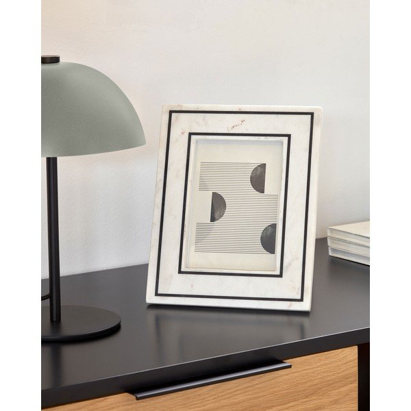 Biely kamenný stojací rámček 20x25 cm Vittoria – Kave Home-image-1