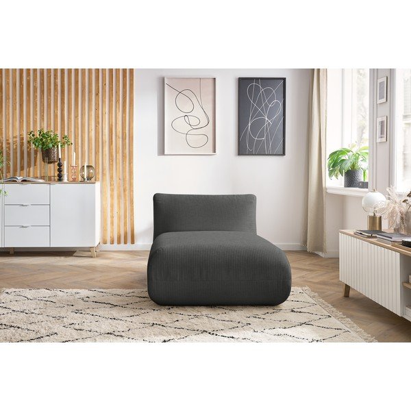 Sivý menčestrový modul pohovky Lecomte - Bobochic Paris-image-1