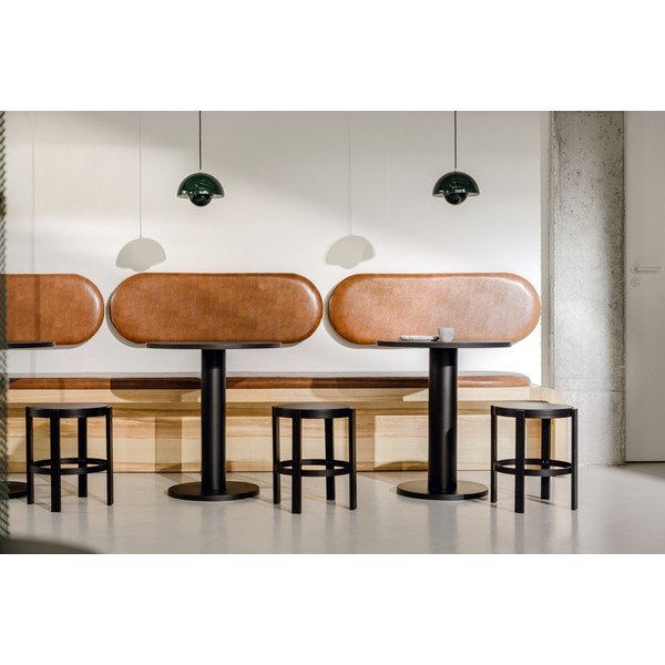 Okrúhly jedálenský stôl s doskou v dubovom dekore ø 80 cm Sool – noo.ma-image-1