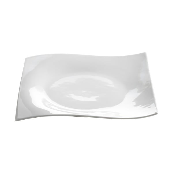 Biely porcelánový tanier Maxwell & Williams Motion, 27,5 x 27,5 cm