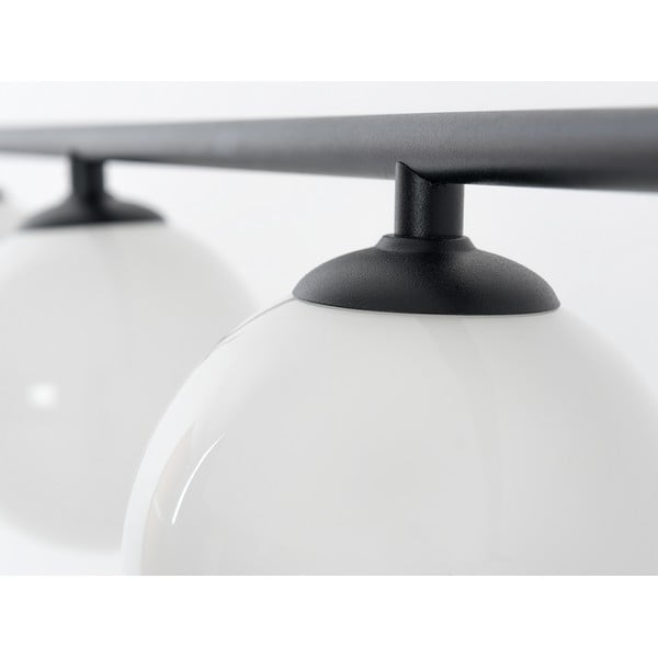 Čierne závesné svietidlo so skleneným tienidlom 142x142 cm Catkin - CustomForm-image-3