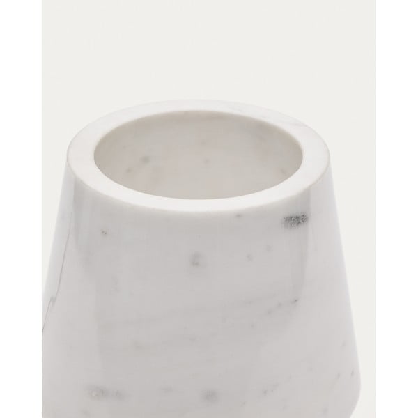 Mramorová stolová lampa slonovinová s mramorovým tienidlom (výška 27 cm) Alaro – Kave Home-image-3