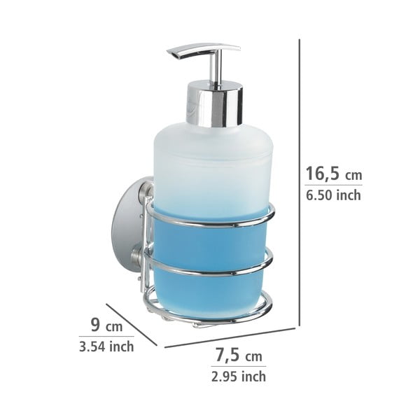 Sivá samodržiaca súprava doplnkov do kúpeľne z nehrdzavejúcej ocele Turbo-Loc – Wenko-image-3