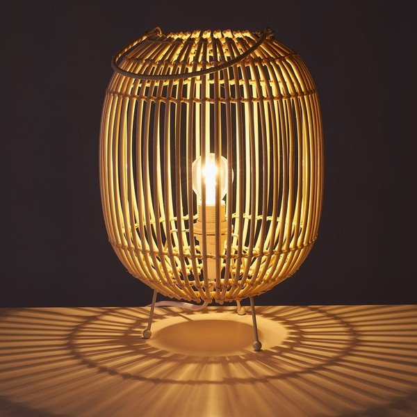 Ratanová stolová lampa v prírodnej farbe s ratanovým tienidlom (výška 30,5 cm) Natural Way – Casa Selección-image-1