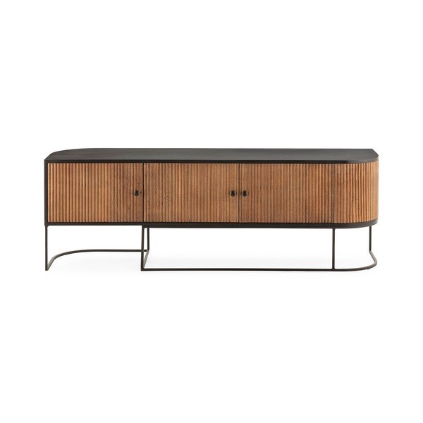 TV stolík z mangového dreva v prírodnej farbe 160x55x40 cm Curve – MOME-image-2