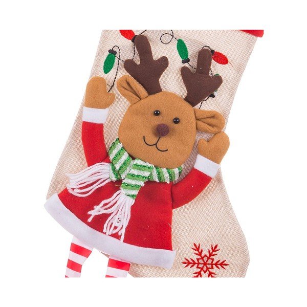 Látková vianočná pančucha Reindeer – Casa Selección-image-1