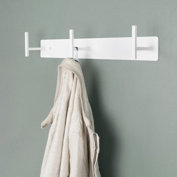 Biely kovový nástenný vešiak 44 cm Chapman – Spinder Design-image-1