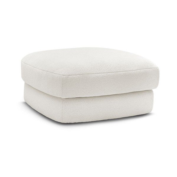 Biela podnožka z textílie buklé Leonore – Bobochic Paris