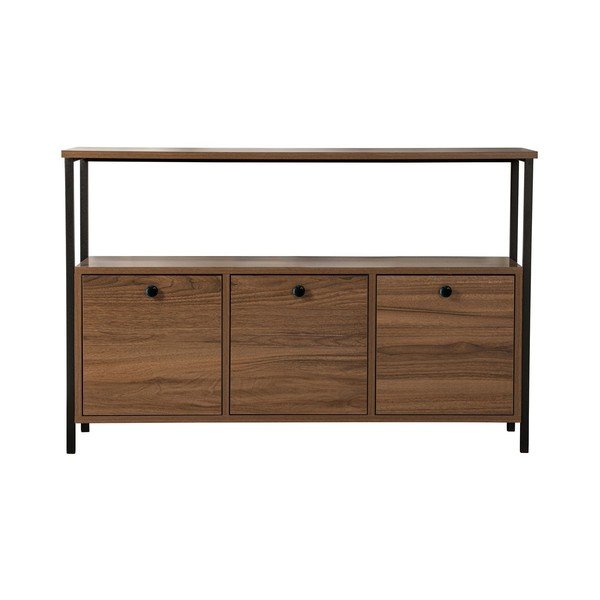 Konzolový stolík v dekore orecha v tmavo prírodnej farbe 29,5x120 cm Solace – Kalune Design