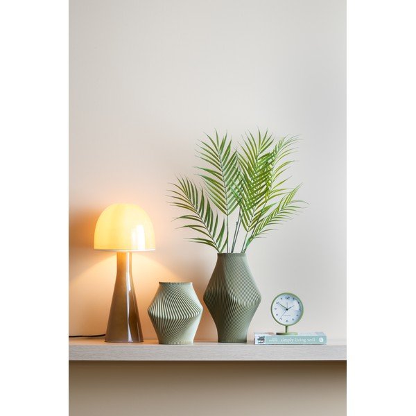 Okrovožltá stolová lampa so skleneným tienidlom (výška 45 cm) Bombin – Leitmotiv-image-1