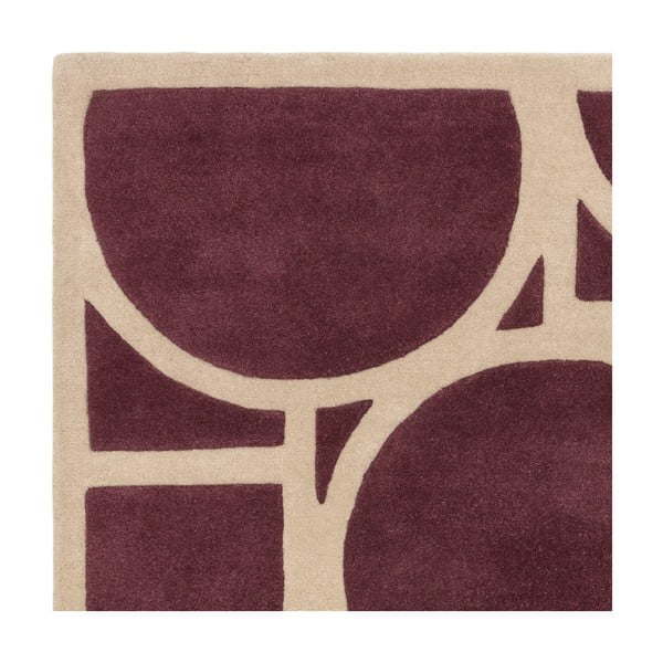 Tmavohnedý vlnený koberec 200x290 cm Metro Plum – Asiatic Carpets-image-1