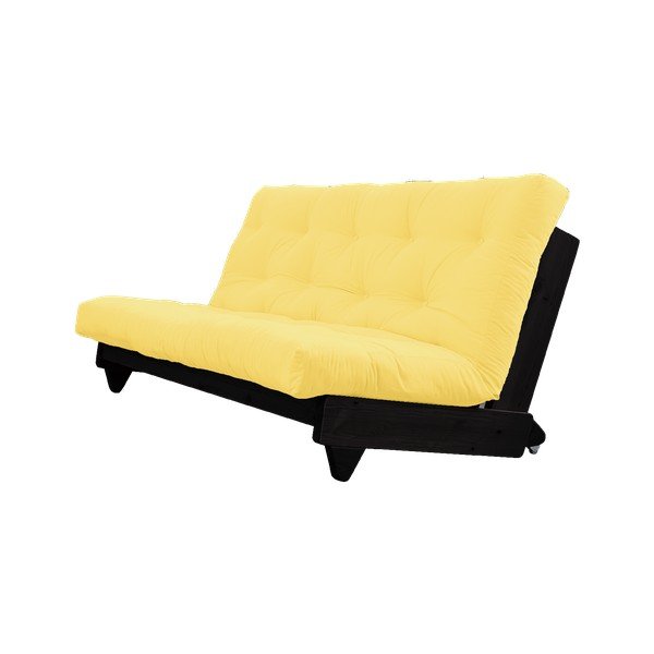 Rozkladacia pohovka so svetložltým poťahom Karup Design Fresh Black/Yellow-image-3