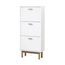 Biela výklopná skrinka na topánky Melanie – Støraa