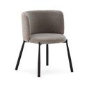 Sivé čalúnené jedálenské kreslá v súprave 2 ks Ginny – MOME