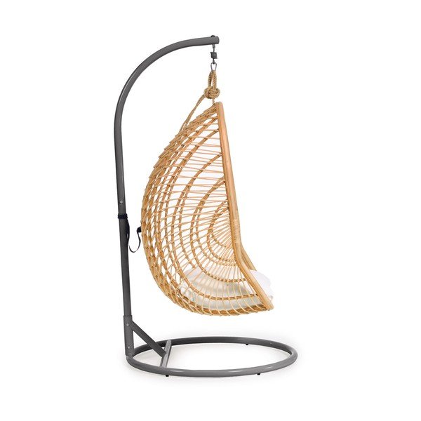 Ratanové závesné záhradné kreslo v prírodnej farbe Ekaterina – Kave Home-image-2