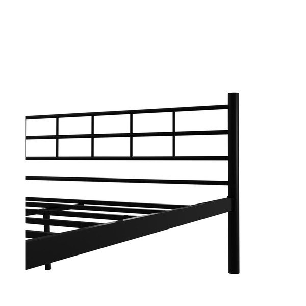 Čierna kovová dvojlôžková posteľ s roštom 160x200 cm K70 – Kalune Design-image-4