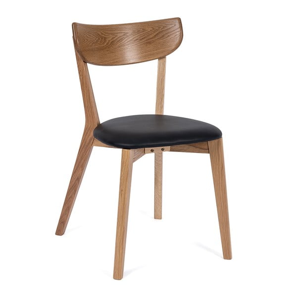 Jedálenská stolička z dubového dreva s čiernym sedákom Arch - Bonami Essentials