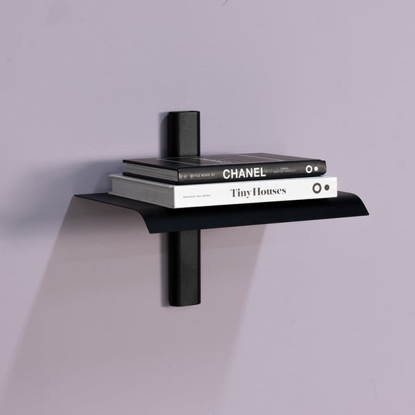 Čierna kovová polica 28 cm Hola – Spinder Design-image-4