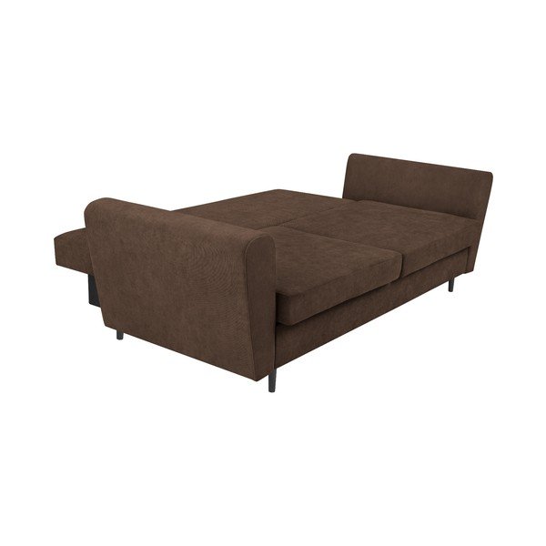 Hnedá trojmiestna rozkladacia pohovka s úložným priestorom Cosmopolitan Design Lyon-image-4