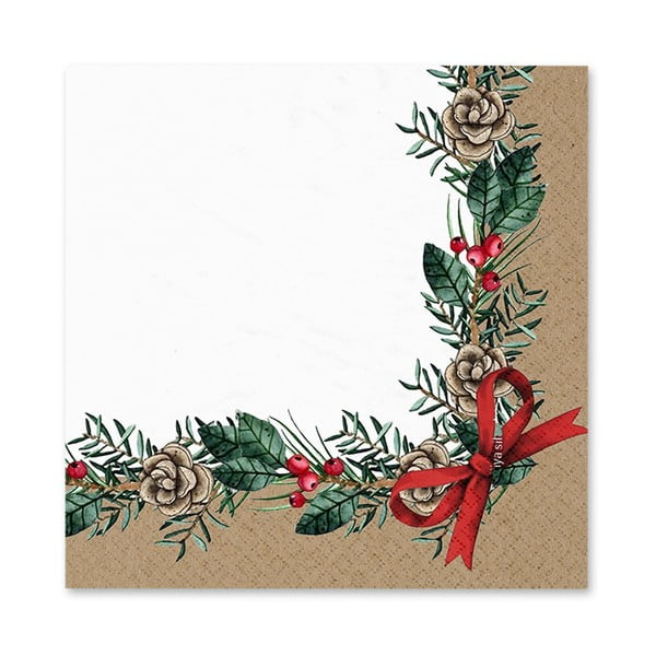 Obrúsky v súprave 20 ks 33x33 cm Christmas Bow – Homéa
