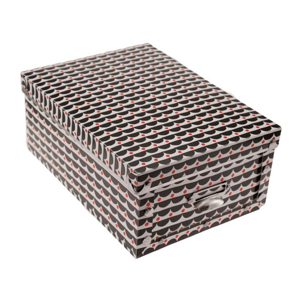 Úložný box Incidence Black & Red, 31 x 22,5 cm