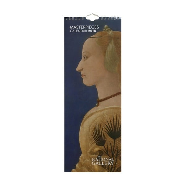 Úzky nástenný kalendár na rok 2018 Portico Designs National Gallery
