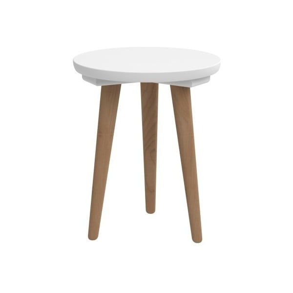 Biely stôl D2 Bergen, 30 cm