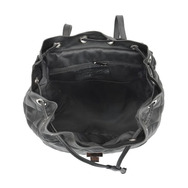Čierny kožený batoh Anna Luchini Lucy-image-3
