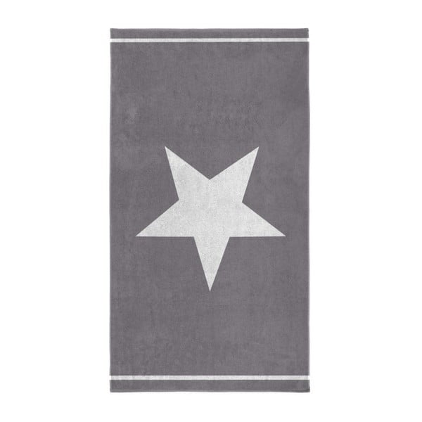 Sivá osuška Seahorse Star, 100 × 180 cm