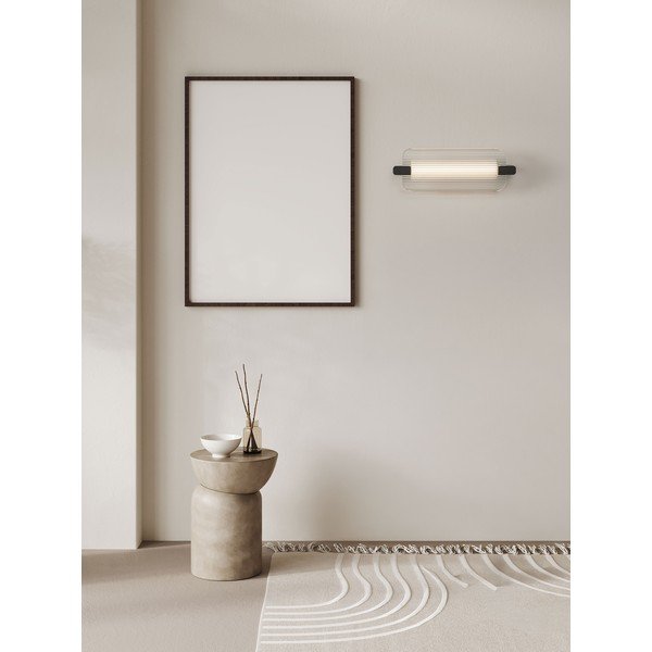 Matne čierne sklenené LED nástenné svietidlo Emery – Nova Luce-image-4